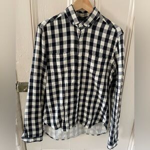 Shipley & Halmos Men’s Medium Button Down Check Flannel Shirt